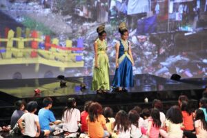 Salah satu Adegan dalam drama musikal "Sapta Kirana bagi Nusantara