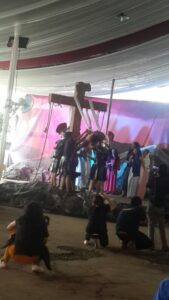 Tablo Sengsara Yesus di paroki Bidaracina
